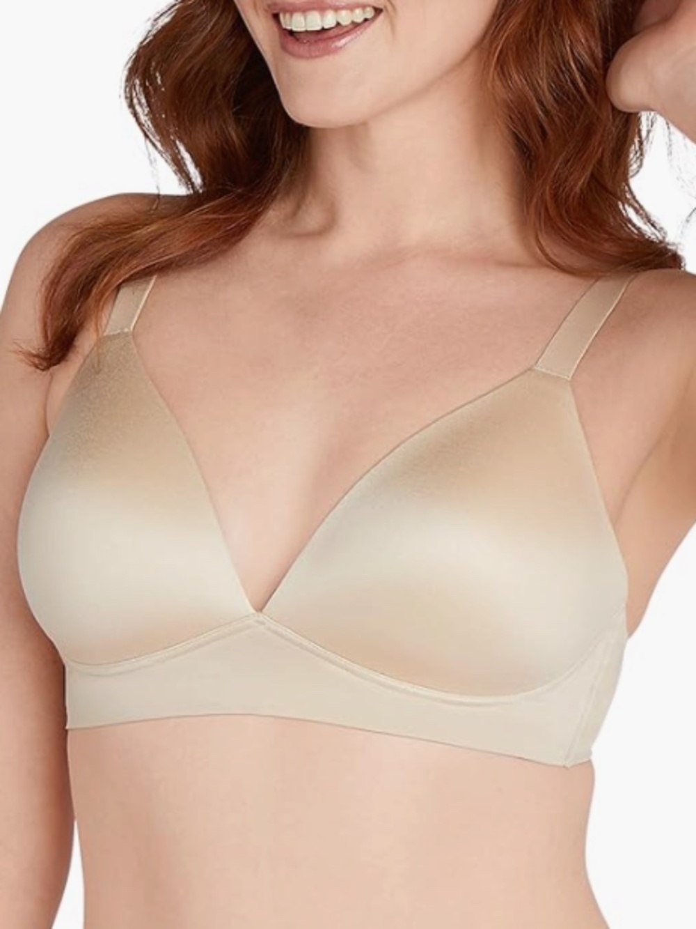 Bali Women's Wireless Bra Soft Touch Convertible T-Shirt Bra Size XL 12192